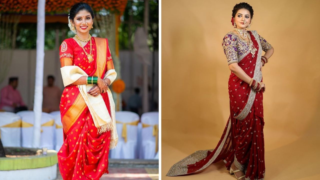सर्वच महिलांना लाल रंगाची साडी नेसायला खूप जास्त आवडते. लाल रंगाच्या विविध शेड्स बाजारात उपलब्ध आहेत. त्यामुळे पूजेसाठी लाल रंगाची बुट्टी असलेली पैठणी सुद्धा खरेदी करू शकता.