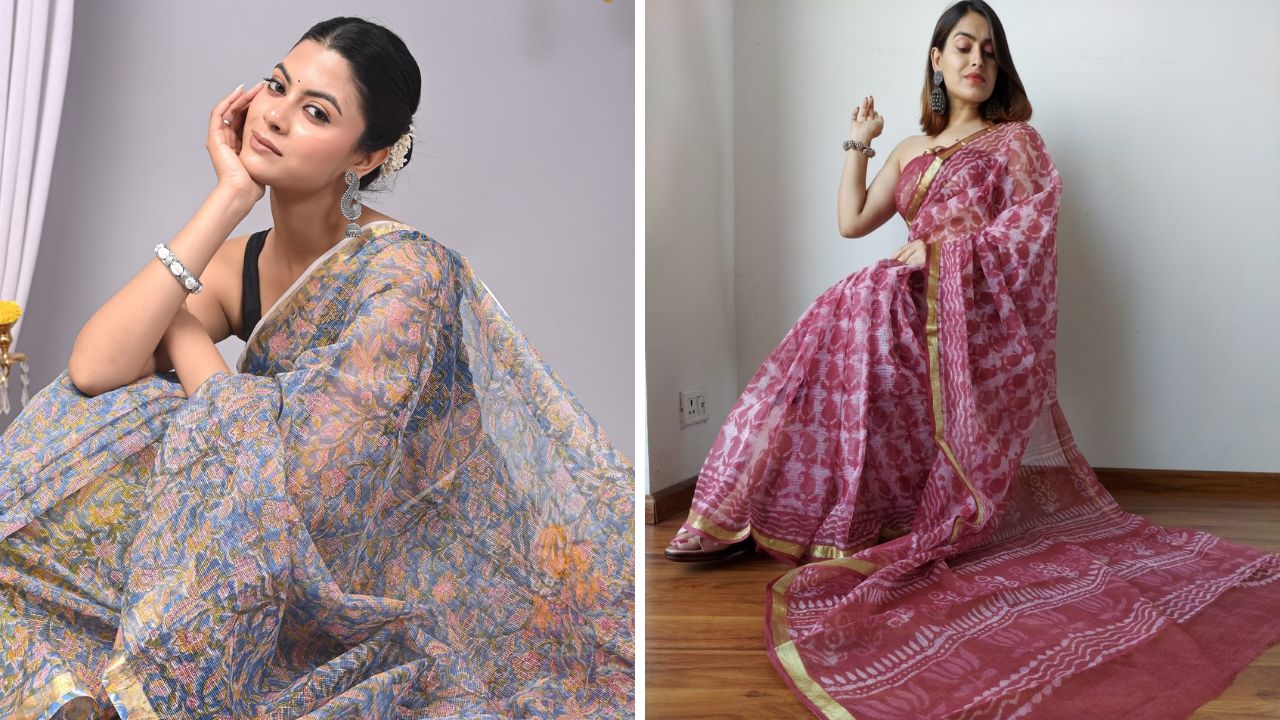 राजस्थानची ओळख असलेली कोटा डोरिया भारतासह जगभरात फेमस आहे. या साडीवर अतिशय बारकाईने विणकाम केले जाते. साडी अतिशय मऊ आणि घाईच्या वेळी सहज नेसता येते.