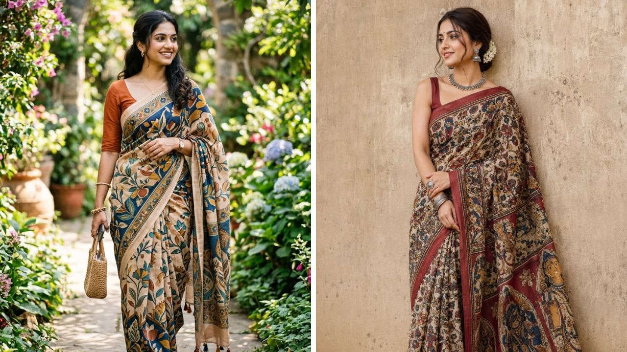 आंध्र प्रदेश आणि तेलंगणा भागात प्रसिद्ध असलेल्या कलमकारी साडीने सगळ्यांचं भुरळ पाडली आहे. ही कला सुमारे ३०० वर्ष जुनी आहे.