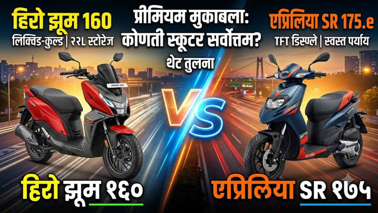 Hero Xoom 160 VS Aprilia SR 175 hp.e: २० हजार रुपयांचा फरक! पॉवर, फीचर्स आणि किंमतीच्या बाबतीत कोणती प्रीमियम स्कूटर ठरतेय बेस्ट!
