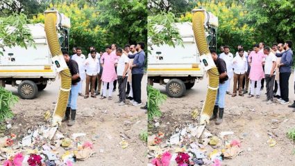 Chhatrapati Sambhajinagar: ८ मिनिटांत १ टन कचरा गायब! छत्रपती संभाजीनगरात ‘जटायू’ मशीनचे यशस्वी प्रात्यक्षिक; महापौरांची उपस्थिती