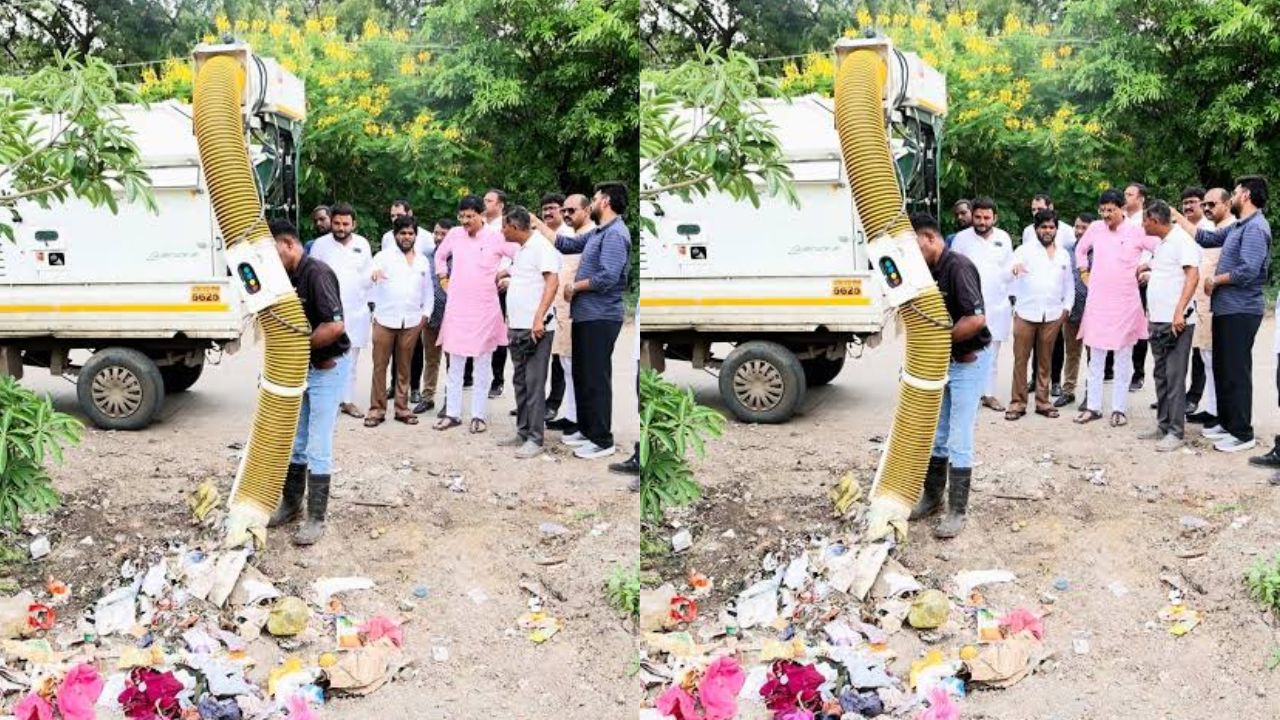 Chhatrapati Sambhajinagar: ८ मिनिटांत १ टन कचरा गायब! छत्रपती संभाजीनगरात ‘जटायू’ मशीनचे यशस्वी प्रात्यक्षिक; महापौरांची उपस्थिती