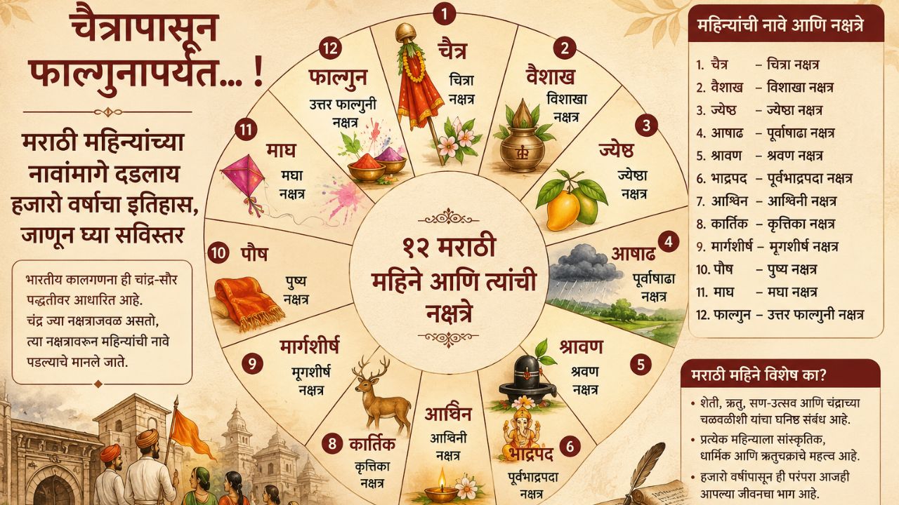 चैत्रापासून फाल्गुनापर्यंत… ! मराठी महिन्यांच्या नावांमागे दडलाय हजारो वर्षांचा इतिहास, जाणून घ्या सविस्तर