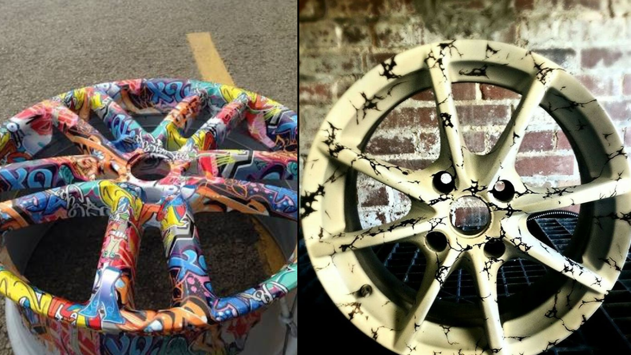 हायड्रो-डिपिंग व्हील्स (Hydro-Dipped Wheels) हायड्रो-डिपिंग तंत्रज्ञानाद्वारे तुम्ही चाकांवर कार्बन फायबर किंवा युनिक ग्राफिक्स डिझाईन्स प्रिंट करू शकता.