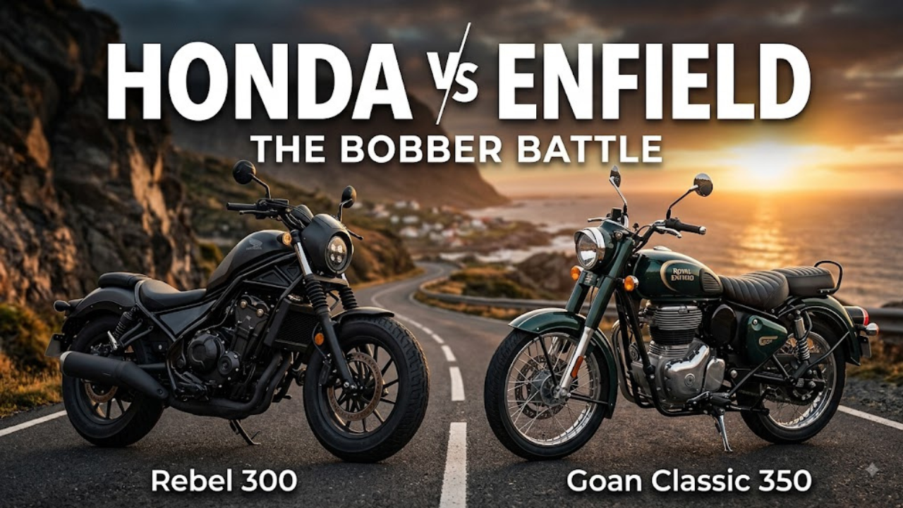 Honda Rebel 300 की Royal Enfield Goan Classic 350? जाणून घ्या कोणती बॉबर बाइक आहे अधिक दमदार!