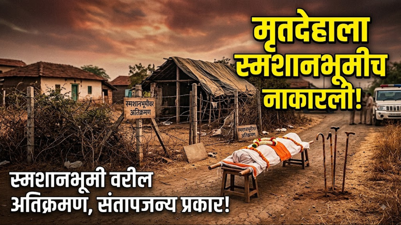 Gondiya News: मृतदेह तब्बल दोन तास रस्त्यावर; स्मशानभूमीच्या जागेवर अतिक्रमण! शेतात केला अंत्यसंस्कार!