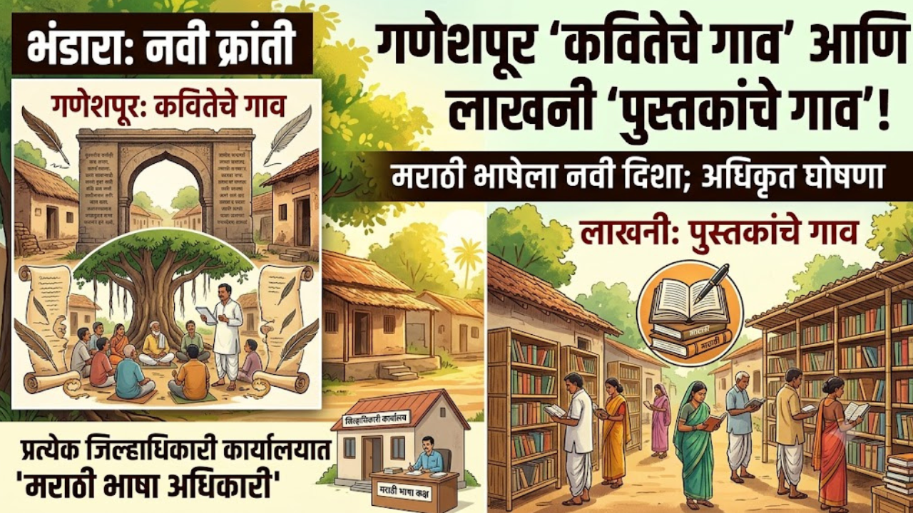 Bhandara News: गणेशपूर होणार ‘कवितेचे गाव’! लाखनी ‘पुस्तकांचे गाव’; मराठी भाषा मंत्री डॉ. सामंत यांची घोषणा
