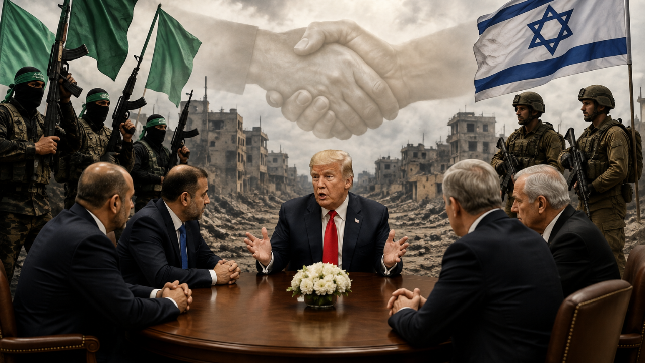 Gaza Peace Talks : ‘हमासने शस्त्रे खाली ठेवावीत’; ट्रम्प यांचे थेट आवाहन, गाझा शांतता चर्चेला नवे वळण..
