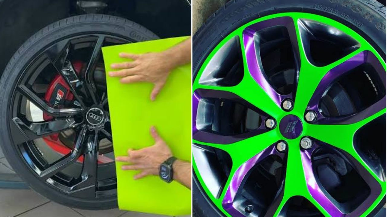 व्हील रॅपिंग (Wheel Vinyl Wrap) चाकांवर विशिष्ट प्रकारचा व्हिनाईल रॅप लावून कमी खर्चात नवीन लूक मिळवता येतो. हा तात्पुरता आणि सहज काढता येणारा पर्याय आहे.
