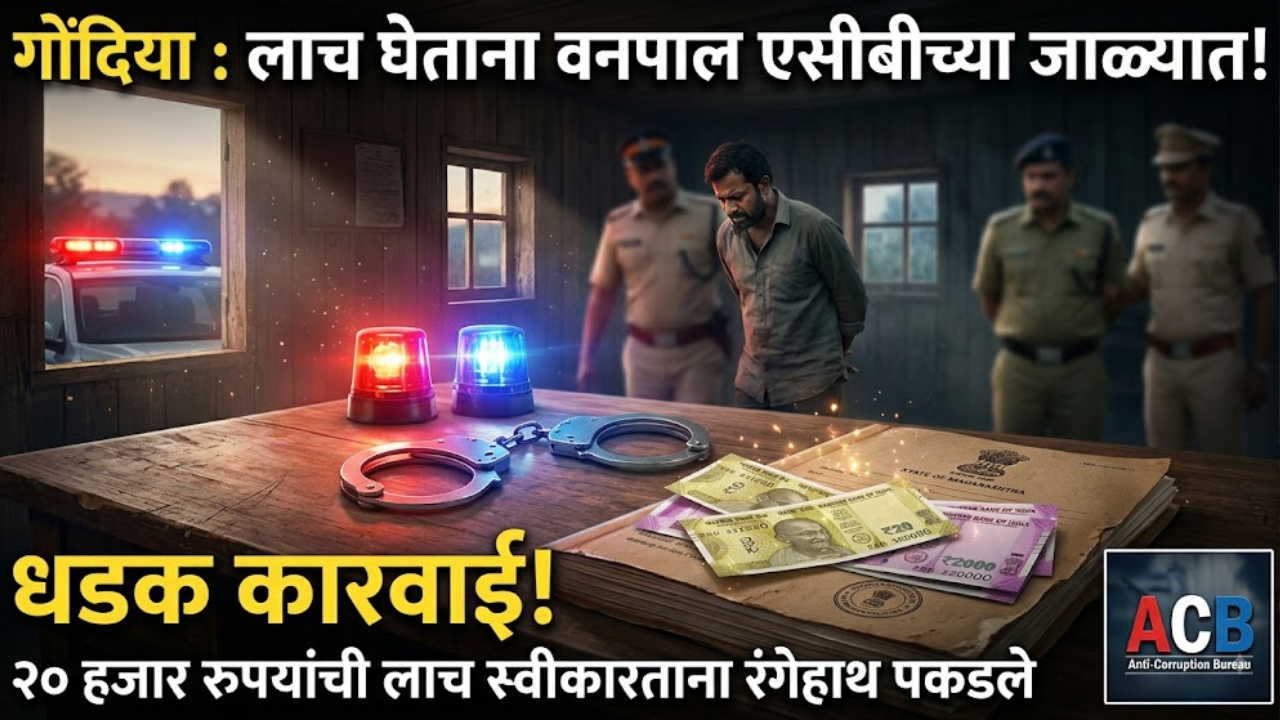 Gondiya News: लाच घेताना वनपाल अडकला जाळ्यात! एसीबीची पारसटोला येथे धडक कारवाई; दोन वनरक्षकांनाही घेतले ताब्यात