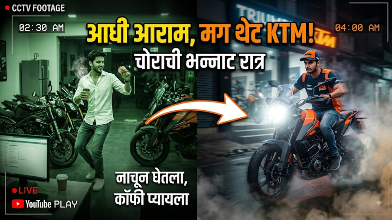 कॉफी, शॉवर, डान्स आणि शेवटी चोरी! चोराने ४.७१ लाखांची KTM बाईक लंपास करण्यापूर्वी केला भन्नाट ‘VIP ड्रामा’
