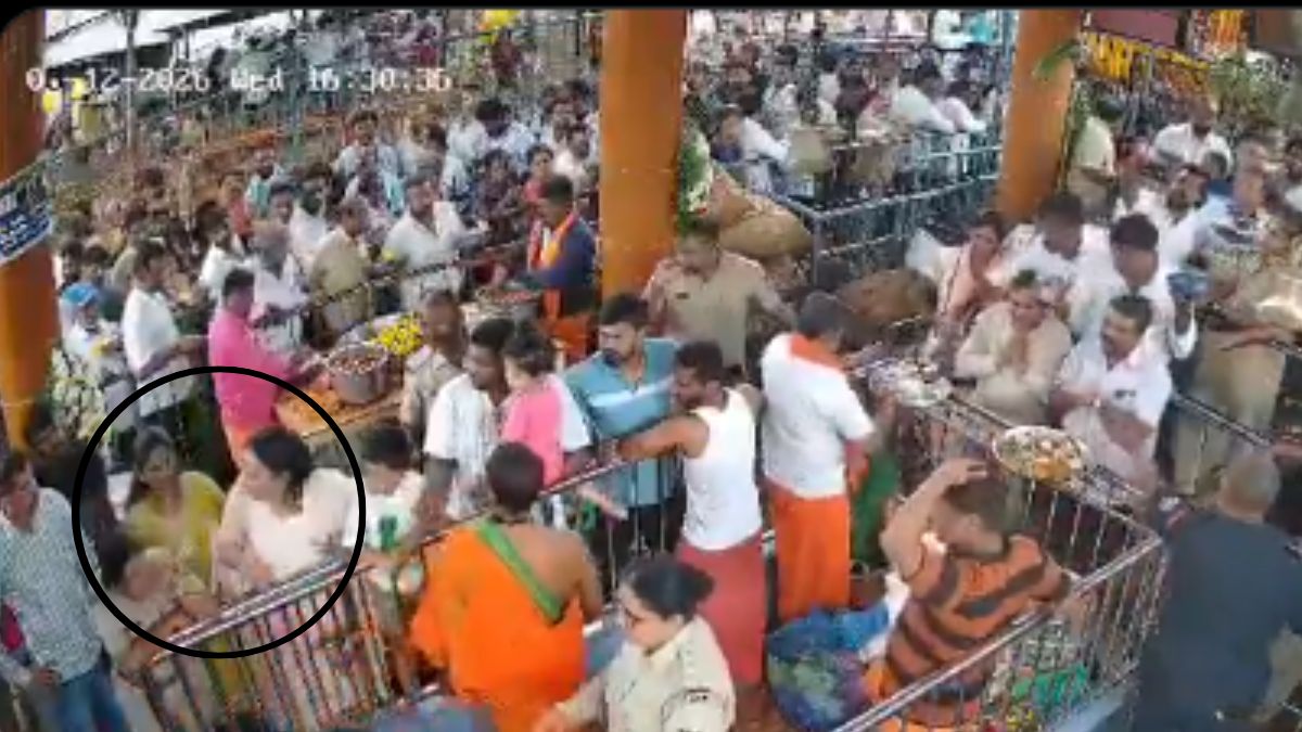 भाजप आमदाराच्या मुलीचा मंदिरात राडा; पीएसआय च्या कानशिलात लगावल्याचा व्हिडीओ व्हायरल