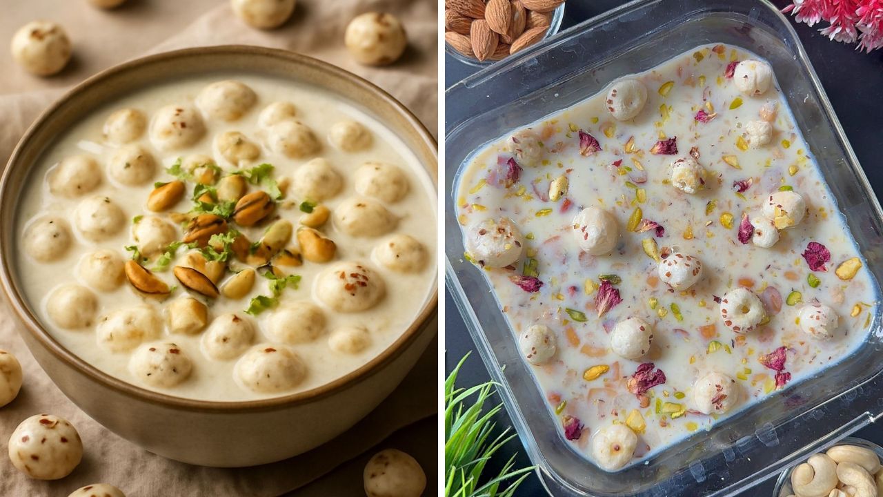 उपवासाच्या दिवशी मखाणा खाणे अतिशय उत्तम पर्याय आहे. तुपात भाजलेले मखाणा किंवा मखाण्याची खीर बनवून सुद्धा खाऊ शकता. यामुळे शरीराला फायदे होतात. 