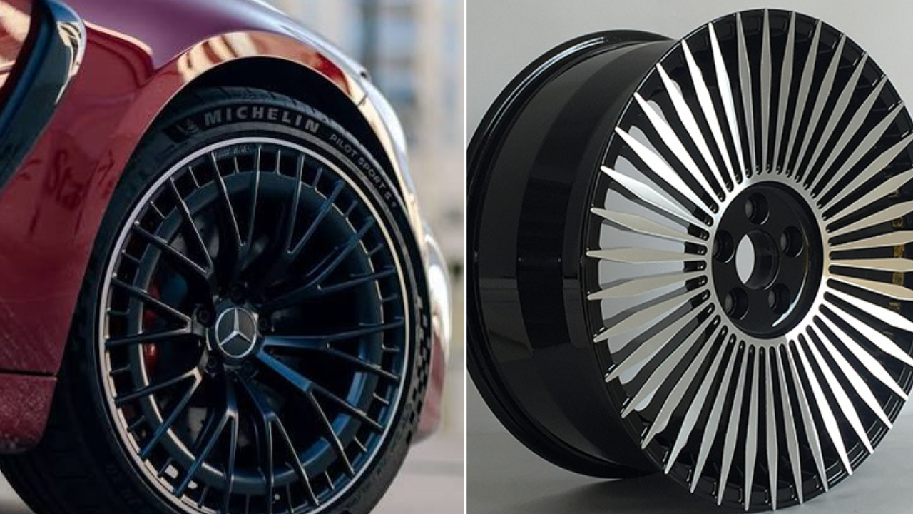 मल्टी-स्पोक व्हील्स (Multi-Spoke Wheels) यामध्ये अनेक बारिक स्पोक्स (Spokes) असतात जे गाडीला एकदम स्पोर्टी आणि रेसिंग कारसारखा लुक देतात.
