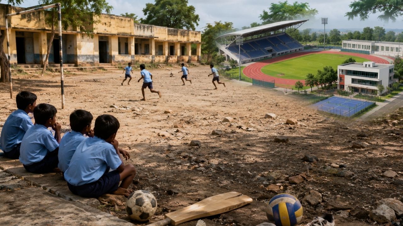 जिल्हा परिषदेच्या २८३ शाळा क्रीडांगणाविना! क्रीडा विकासाला ब्रेक; अंजनगाव सुर्जीत स्पोर्ट्स कॉम्प्लेक्सचा प्रस्ताव प्रलंबित