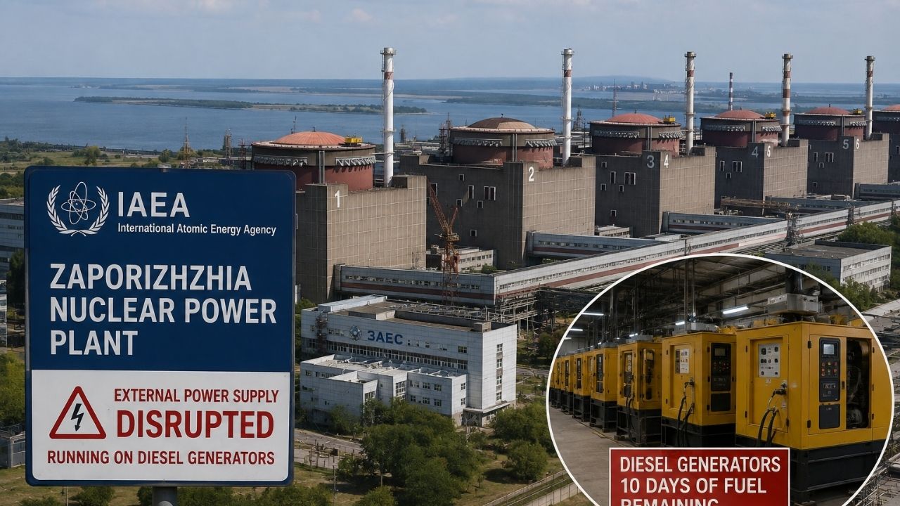 Ukraine Nuclear Crisis : झापोरिझ्झिया अणुऊर्जा प्रकल्प बाहेरील वीजपुरवठ्याविना; डिझेलवर सुरू, फक्त 10 दिवसांचा साठा