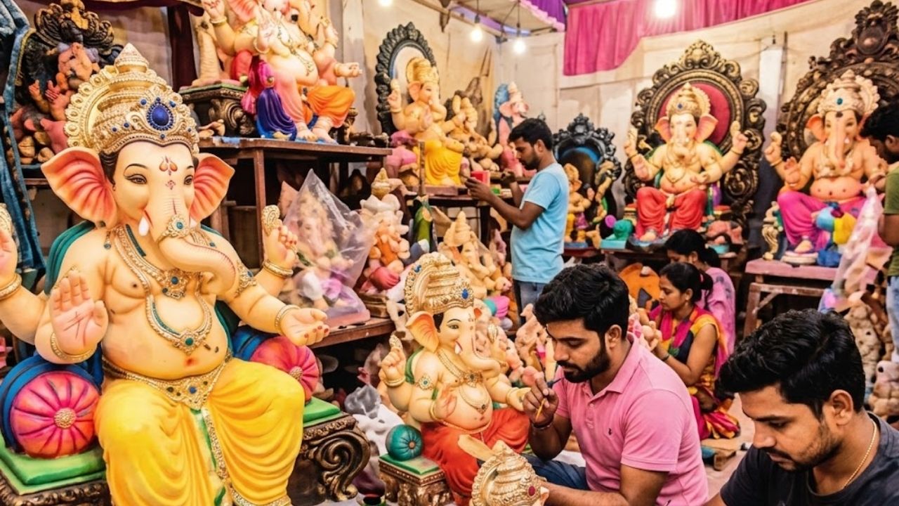 Chandrapur News: गणेशोत्सवासाठी चंद्रपूर सज्ज; बाजारपेठा सजल्या, जिल्ह्यात १७ हजार गणरायांच्या आगमनाची शक्यता