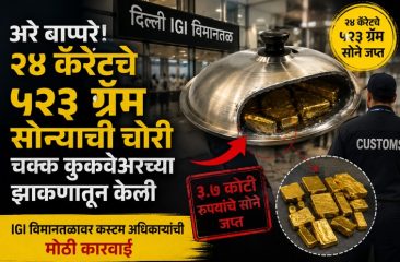 अरे बाप्परे! २४ कॅरेटचे ५२३ ग्रॅम सोने चक्क कुकवेअरच्या झाकणातून लपवून नेले..