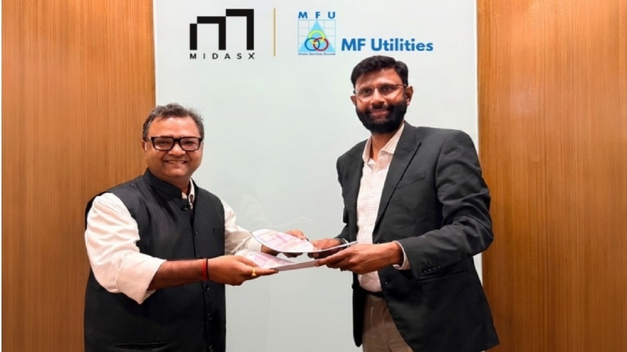 मिडासएक्स कंपनीची गुंतवणूक क्षेत्रात झेप; एमएफ युटिलिटीज इंडियासोबत केली धोरणात्मक भागीदारी