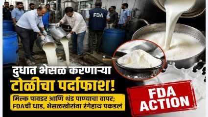 Navi Mumbai Crime : एमआयडीसीत दूध भेसळ रॅकेटचा पर्दाफाश; १५ व्यक्ती व संस्थांविरुद्ध गुन्हा दाखल