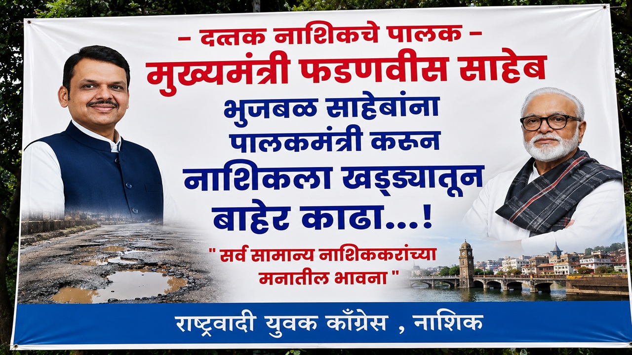 Nashik Politics: पालकमंत्रीपदाचा तिढा कायम; मध्यरात्री झळकले भुजबळ समर्थकांचे फलक, दुपारपर्यंत हटविण्याचे आदेश