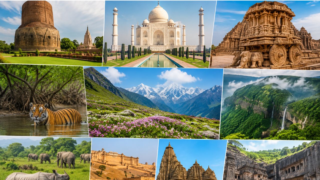 UNESCO च्या यादीत ताजमहालसह देशातील 10 ठिकाण सामील, फिरण्यासाठी ठरतील परफेक्ट