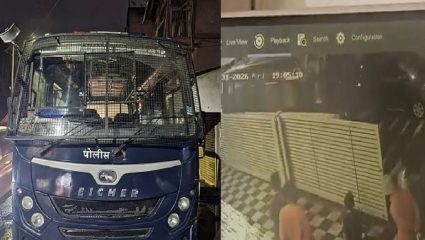 पुण्यातील सदाशिव पेठेत पोलीस व्हॅनचा थरार! तब्बल 7 वाहनांना उडवले; घटना CCTV मध्ये कैद 