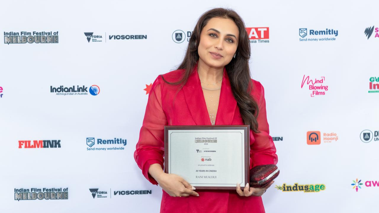 Rani Mukerji: इंडियन फिल्म फेस्टिव्हल ऑफ मेलबर्नमध्ये राणी मुखर्जीचा सन्मान; अभिनयातील उत्कृष्टतेसाठी विशेष गौरव