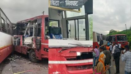 Sangli Accident: रेणावी घाटात काळाचा घाला! दोन एसटींची जोरदार धडक, तिघांचा मृत्यू; १९ जखमी