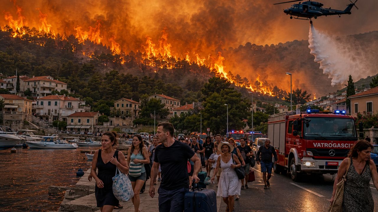 Europe Wildfire Crisis : युरोपमध्ये भीषण उष्णतेचा कहर; वणव्यांनी थैमान, हजारो नागरिक सुरक्षित स्थळी