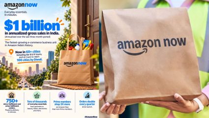 Amazon Now ची भारतात प्रचंड क्रेझ! ऑर्डर झाल्या दुप्पट; १ बिलियन डॉलर विक्रीचा टप्पा ओलांडला