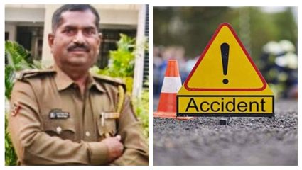 वरई उड्डाणपुलावर मोठी दुर्घटना; ट्रकचा टायर निखळून PSI गंभीर जखमी