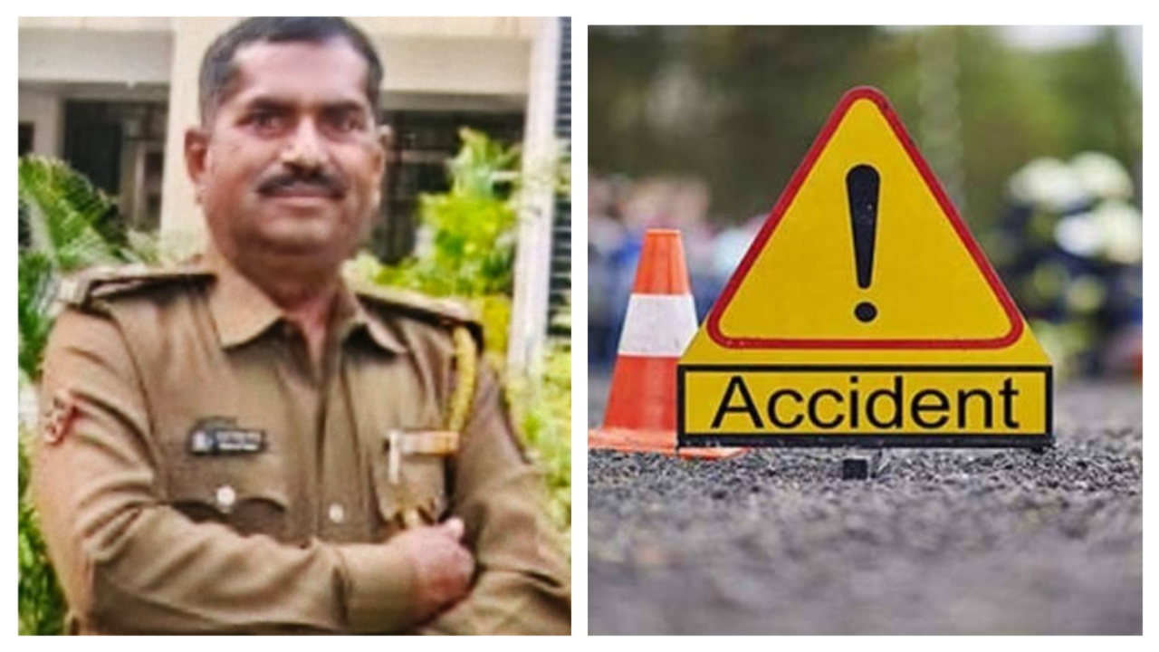 वरई उड्डाणपुलावर मोठी दुर्घटना; ट्रकचा टायर निखळून PSI गंभीर जखमी