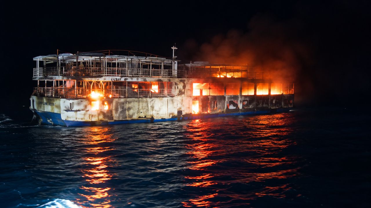 Philippines Ferry Tragedy : फेरीला भीषण आग; मृतांचा आकडा ७६ वर, १३ जण बेपत्ता