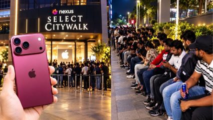 iPhone 18 Pro साठी मुंबईकरांची क्रेझ! Apple Store बाहेर रात्रीपासूनच चाहत्यांची रांग