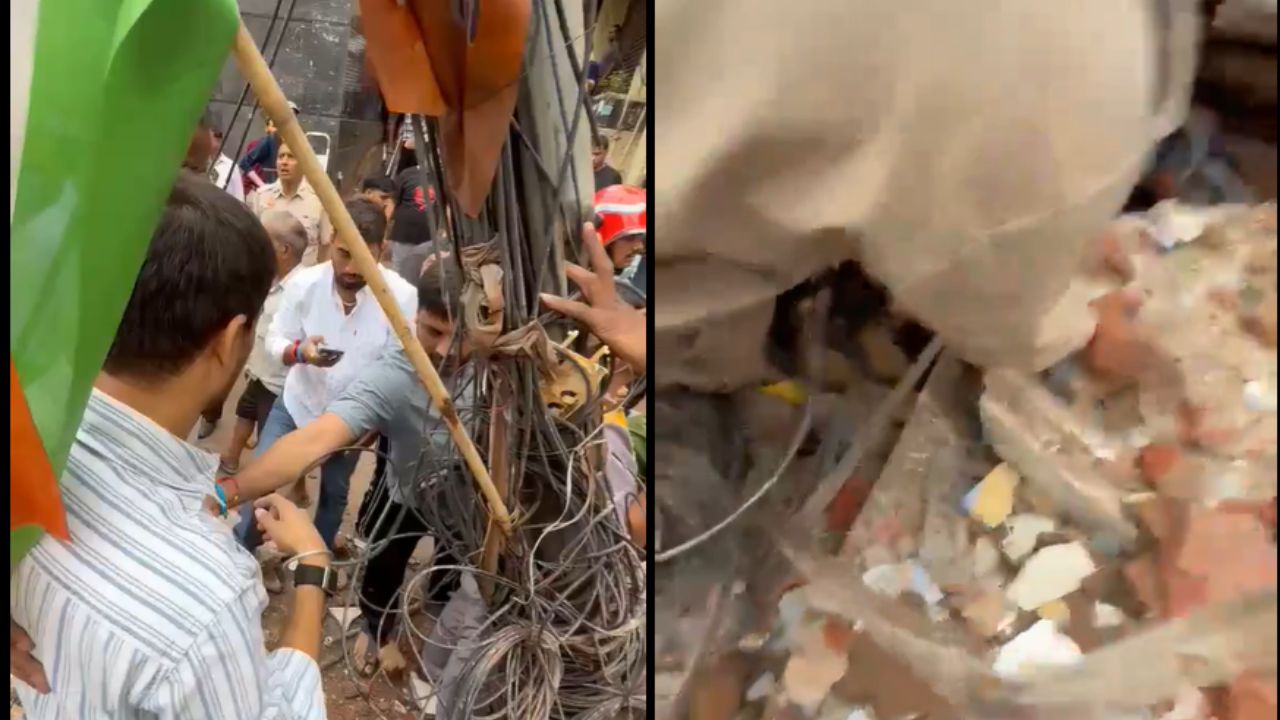 Delhi Building Collapse: Big Breaking!!! राजधानीत मोठी दुर्घटना! 5 मजली इमारत अचानक कोसळली; ५० हून अधिक विद्यार्थी ढिगाऱ्याखाली