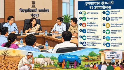 Chandrapur News: चंद्रपूरच्या 12 तालुक्यांत दुष्काळ; शेतकऱ्यांच्या कर्जवसुलीला स्थगिती, वीजबिलातही सवलत