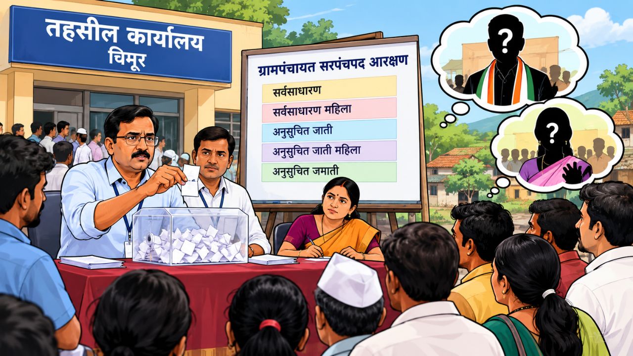 Chandrapur News: ग्रामपंचायत निवडणुकीपूर्वी चिमूरमध्ये मोठी घडामोड! सरपंचपदाचे आरक्षण जाहीर, कुणाला धक्का तर कुणाला संधी?