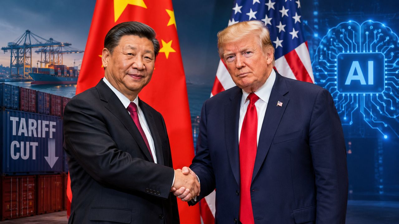US China -चीन-अमेरिकेतील व्यापारयुद्धाला ब्रेक? ३० अब्ज डॉलरच्या शुल्क कपातीवर सहमती; AI वरही चर्चा
