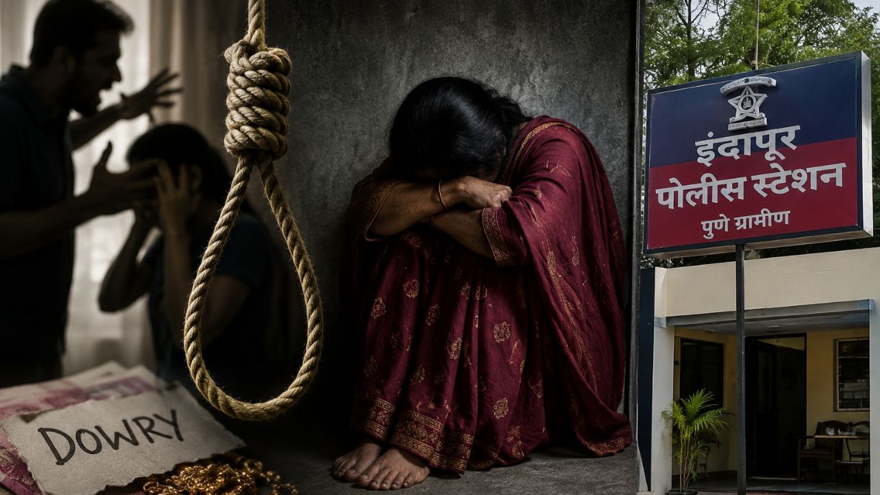 Indapur Crime : हुंड्याच्या छळाला कंटाळून गर्भवती विवाहितेची आत्महत्या; पतीसह सासू-सासऱ्यांवर गुन्हा