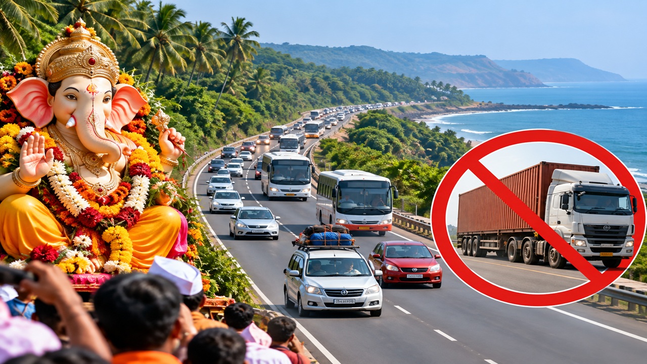 Mumbai Goa Highway Traffic: गणेशोत्सवासाठी कोकणात जाणार असाल तर महत्त्वाची बातमी! मुंबई-गोवा महामार्गावर ‘या’ वाहनांना बंदी