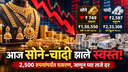 Gold-Silver Price Today: सोने-चांदी झाले स्वस्त! MCX वर सोन्यात ₹749 तर चांदीत ₹2,587 ची घसरण, खरेदीपूर्वी पाहा आजचे भाव