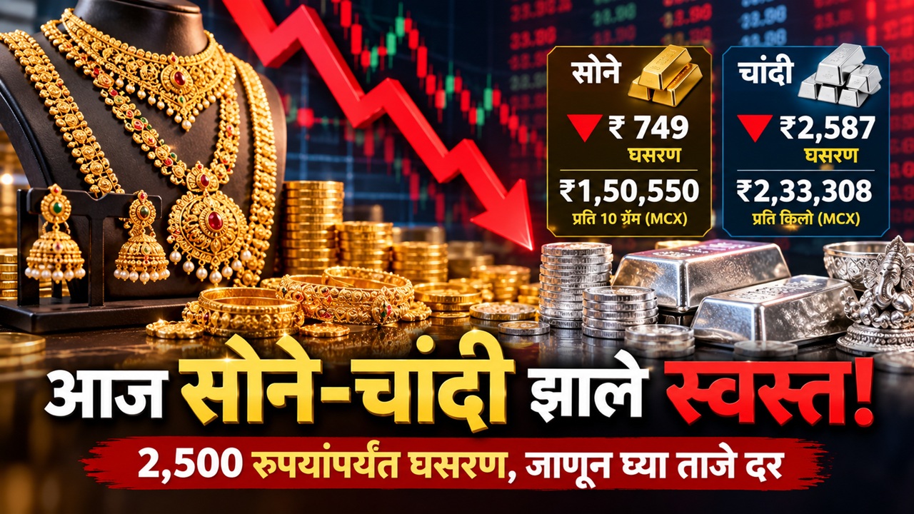 Gold-Silver Price Today: सोने-चांदी झाले स्वस्त! MCX वर सोन्यात ₹749 तर चांदीत ₹2,587 ची घसरण, खरेदीपूर्वी पाहा आजचे भाव
