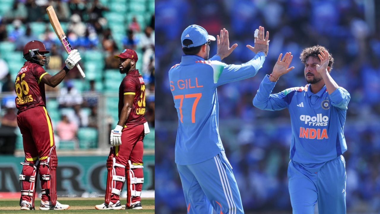 IND vs WI 1st ODI Live: वेस्ट इंडिजचा भारतीय गोलंदाजांवर हल्लाबोल! ग्रीव्सचं खणखणीत शतक, जांगूची फिफ्टी; भारतासमोर २९६चं टार्गेट