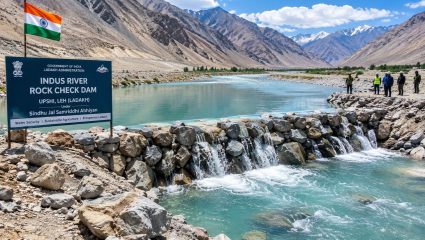 Indus River Project : लडाखमध्ये सिंधू नदीवर भारताचा पहिला रॉक चेक डॅम; ४ कोटी लिटर पाणी साठवणार