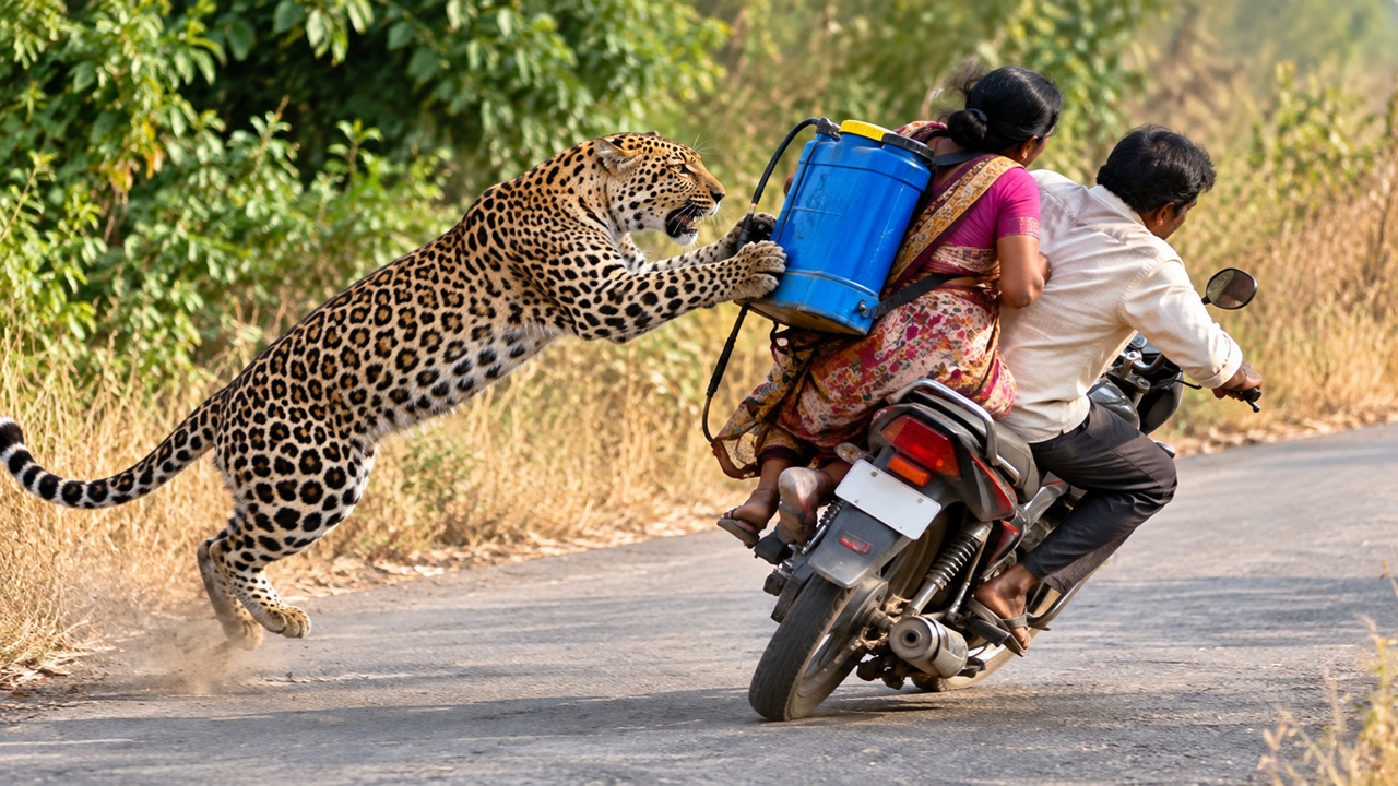 Pune Leopard Attack: दबक्या पावलांनी आला अन्…! दुचाकीवरून जाणाऱ्या दाम्पत्यावर बिबट्याची झडप, वनविभागाने लावला पिंजरा