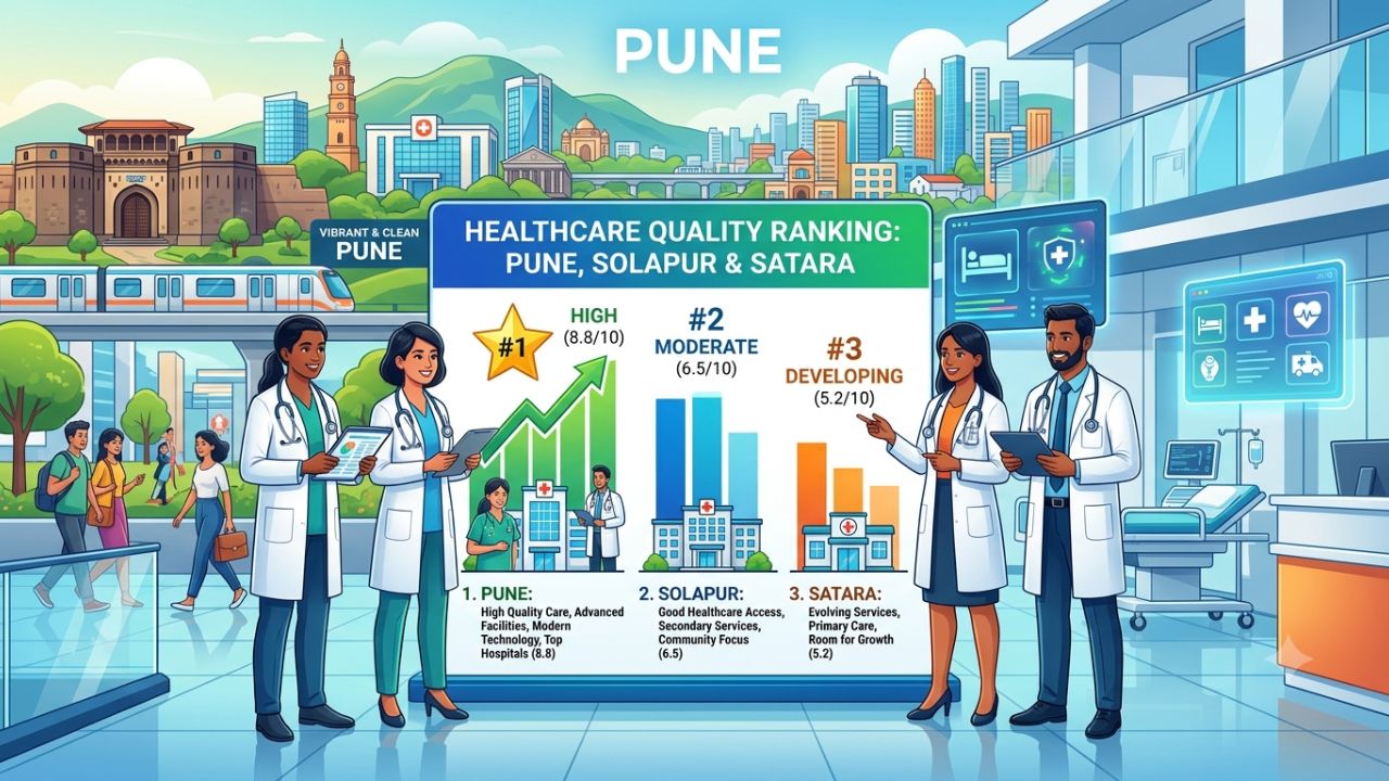 Public Health Star Rating: आरोग्य सुविधांच्या गुणवत्तेत पुणे नवव्या स्थानी, सोलापूर राज्यात दुसरे; सातारा २२ व्या क्रमांकावर!