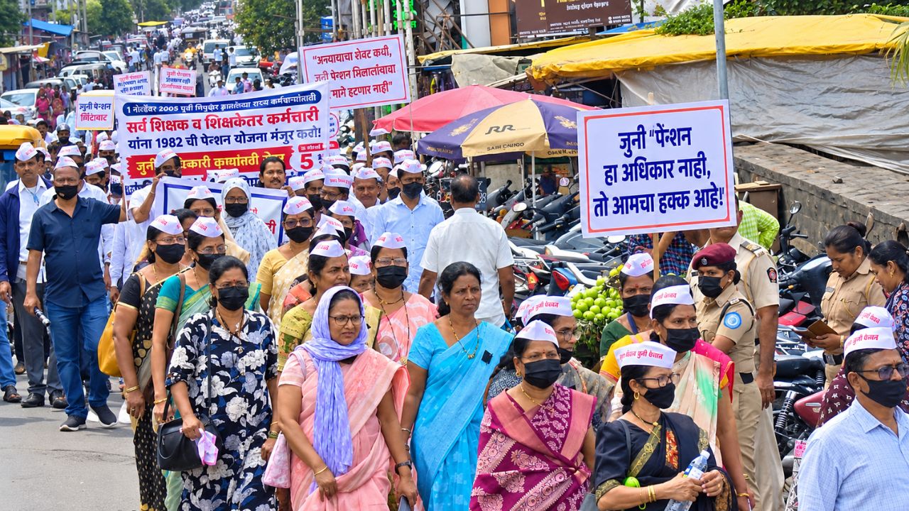 Satara News : जुनी पेन्शनच्या मागणीसाठी शिक्षक रस्त्यावर; साताऱ्यात मूक मोर्चा, मुंबईत आंदोलनाचा इशारा