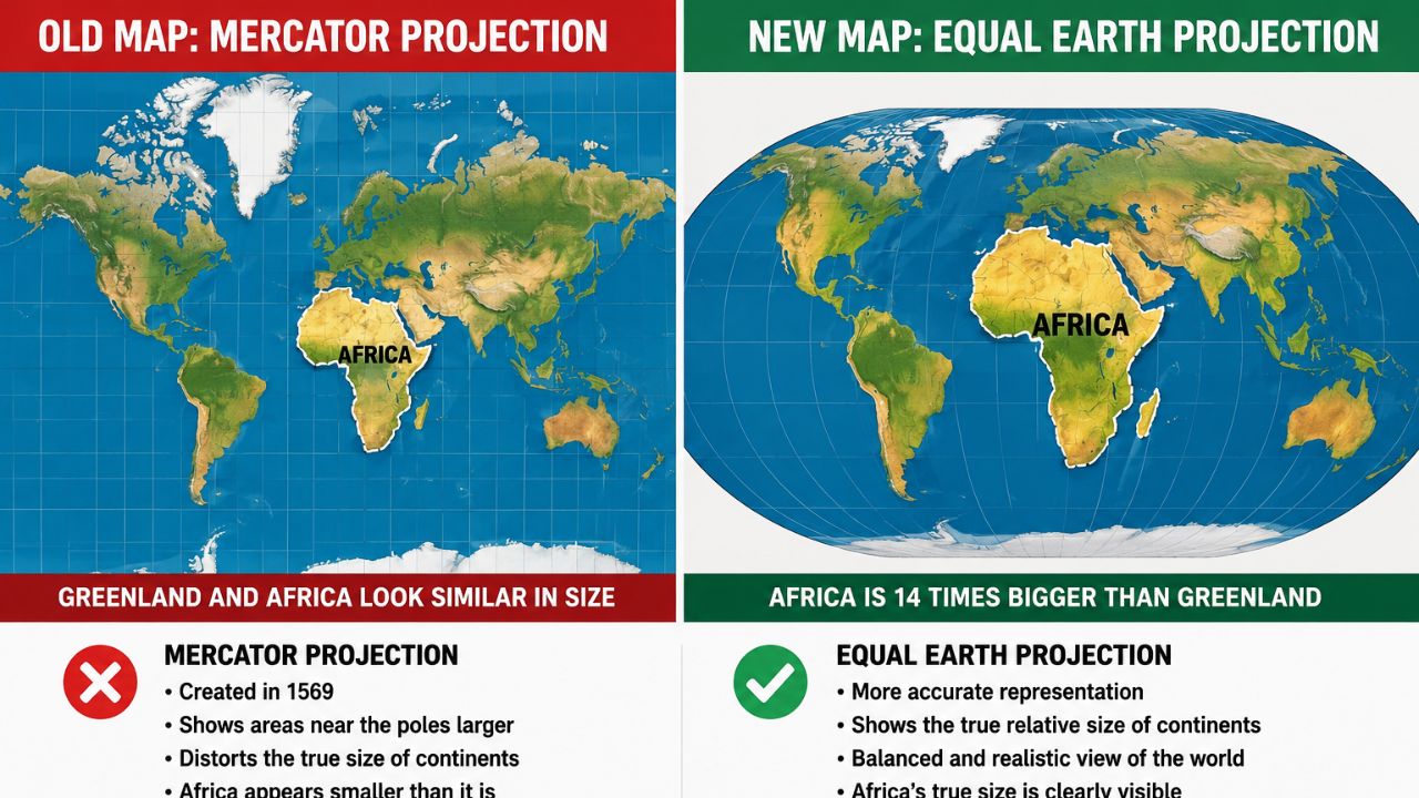 Africa Map Update : आफ्रिकेचा नकाशा बदलणार; UNचा मोठा निर्णय, ‘Equal Earth’ नकाशाला १६४ देशांचा पाठिंबा