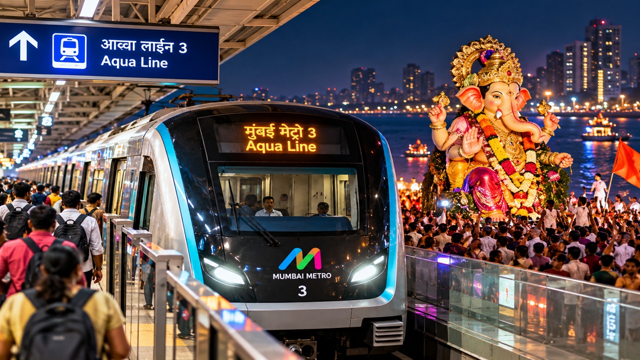 Mumbai Metro 3: अनंत चतुर्दशीला मुंबईकरांचा प्रवास होणार सोपा; Aqua Line ची सेवा रात्रभर राहणार सुरू